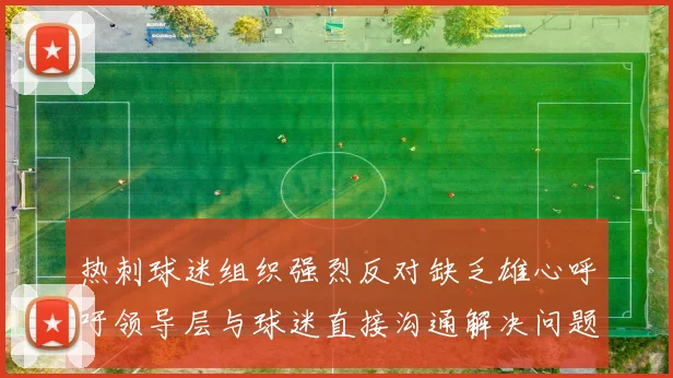 热刺球迷组织强烈反对缺乏雄心呼吁领导层与球迷直接沟通解决问题